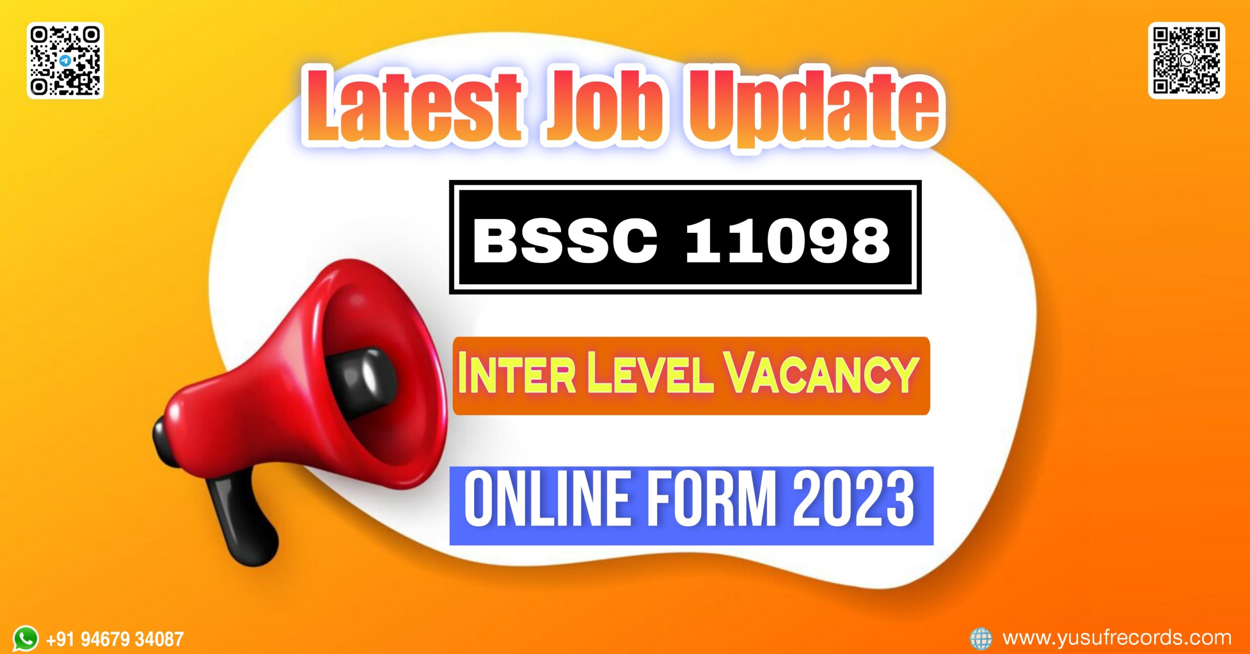 BSSC 11098 Inter Level Vacancy Online Form