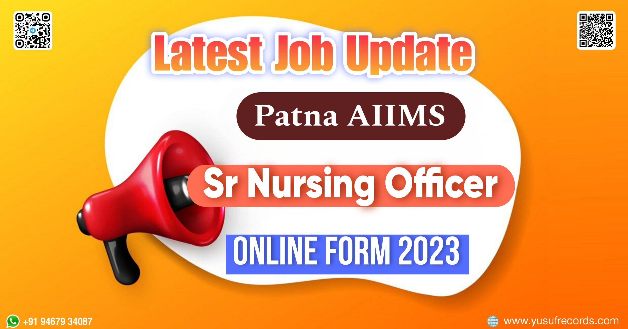 Patna AIIMS Sr Nursing Officer Online Form yusufrecords.com