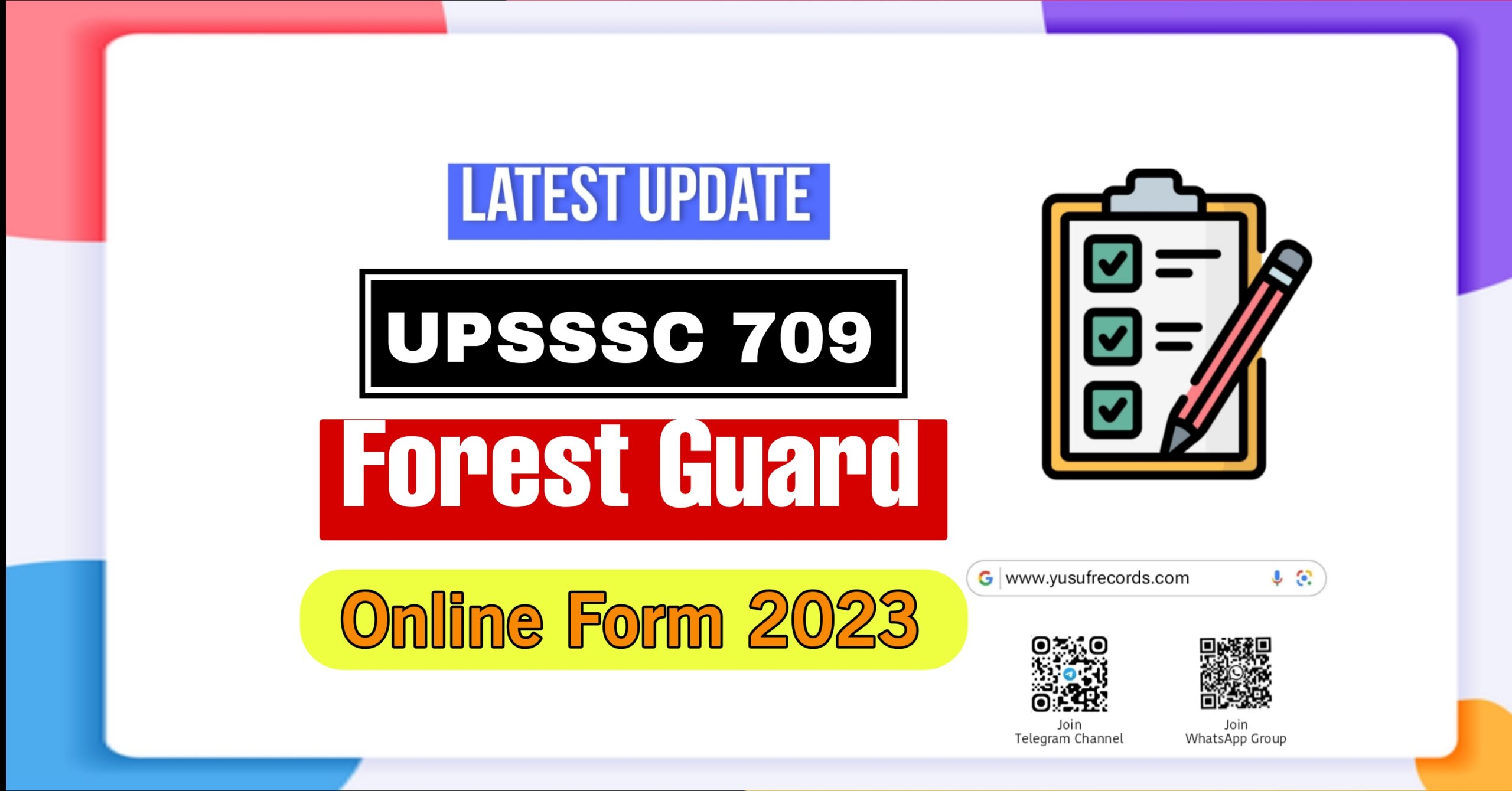 UPSSSC 709 Forest Guard Online Form 2023 yusufrecords