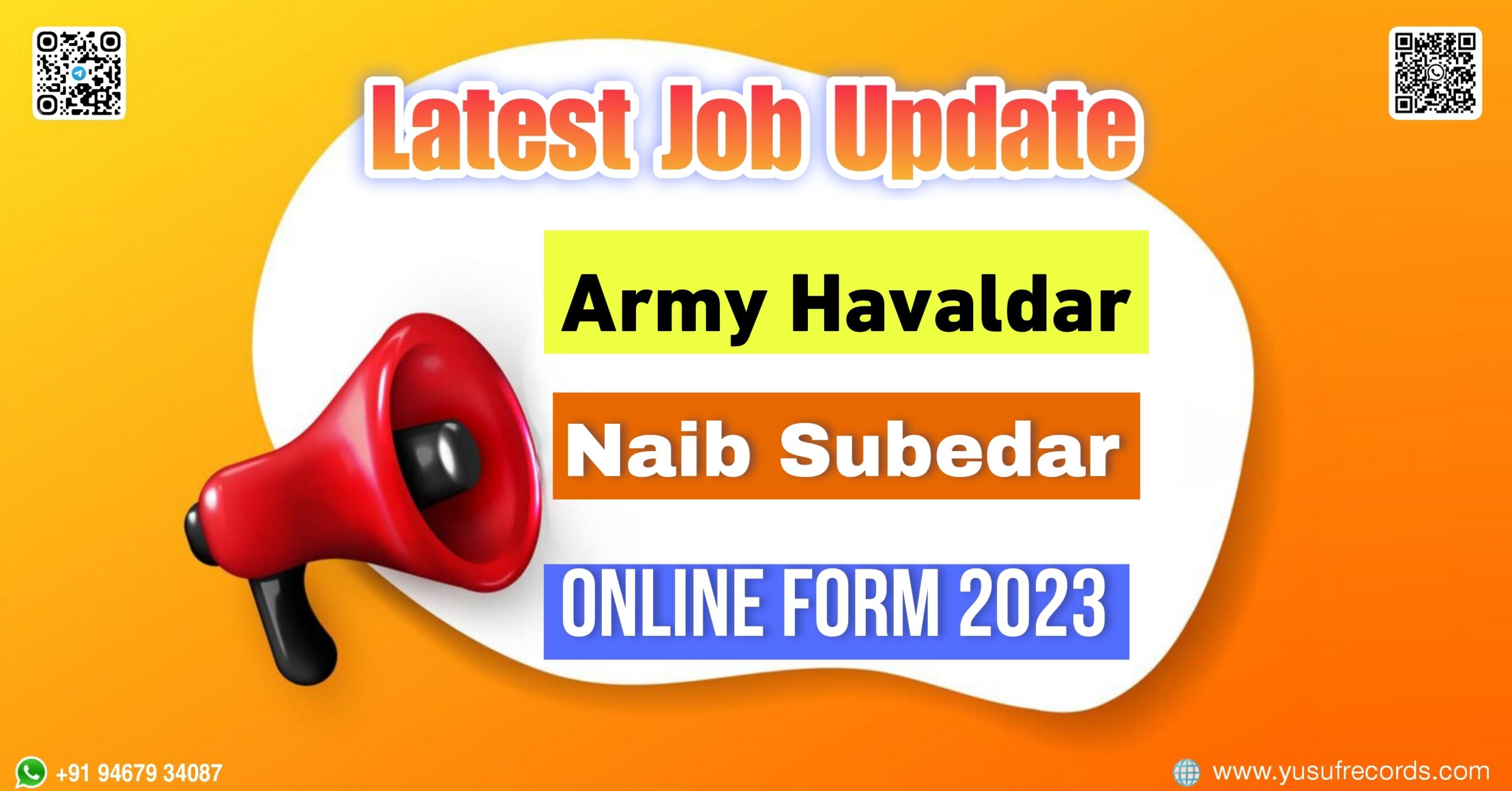 Army Havaldar Naib Subedar Online Form yusufrecords