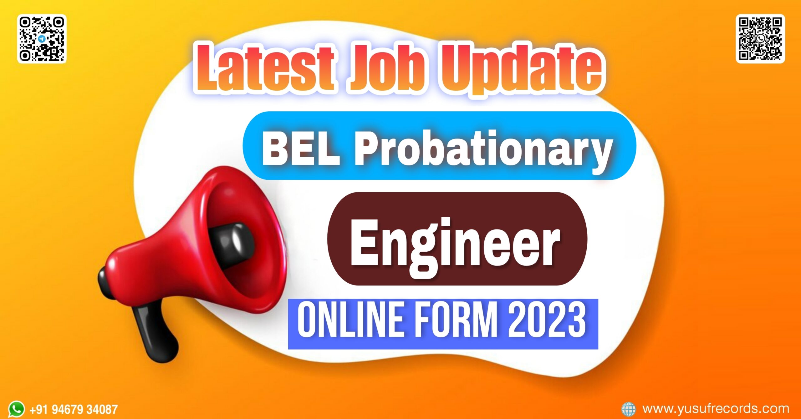 BEL Probationary Engineer Online Form 2023 yusufrecords