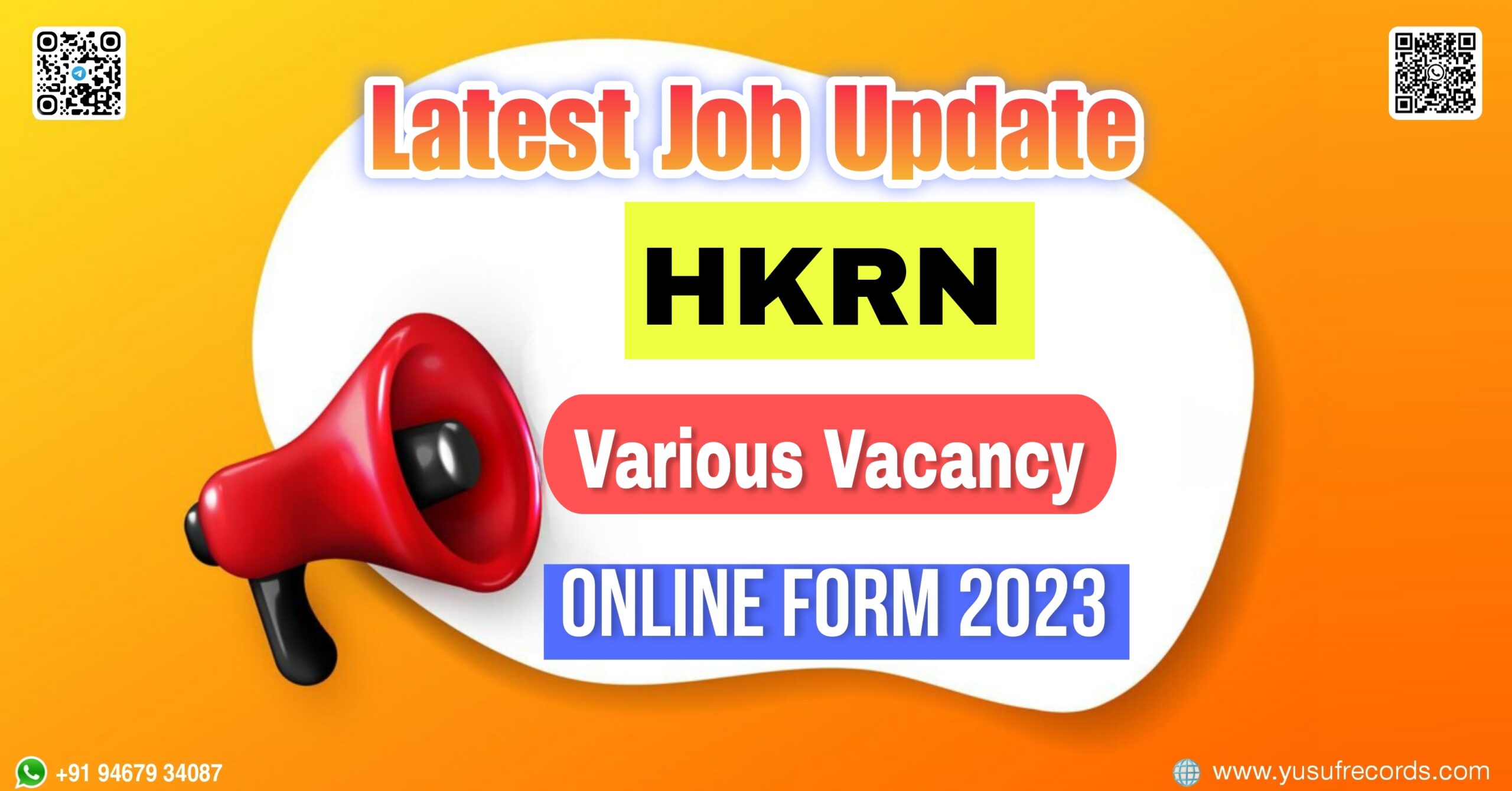 HKRN Various Vacancy Online Form 2023 yusufrecords