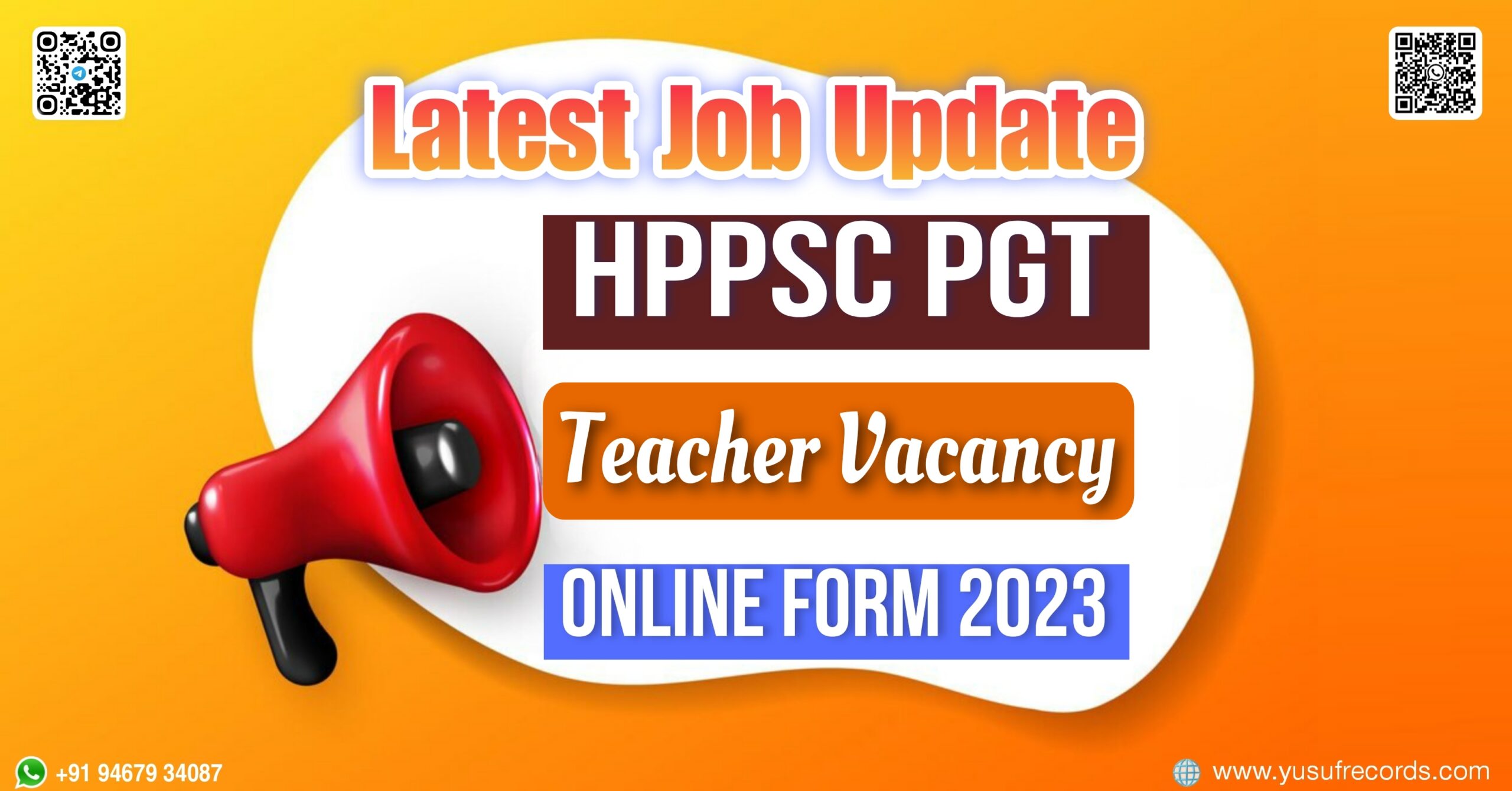 HPPSC PGT Teacher Vacancy Online Form yusufrecords.com