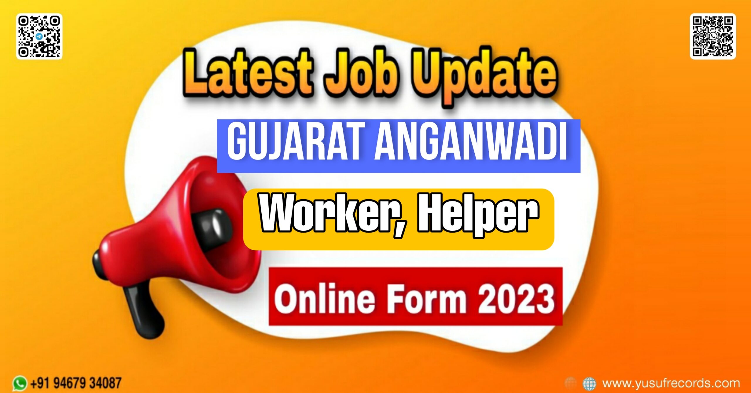 Gujarat Anganwadi Worker & Helper Recruitment 2023