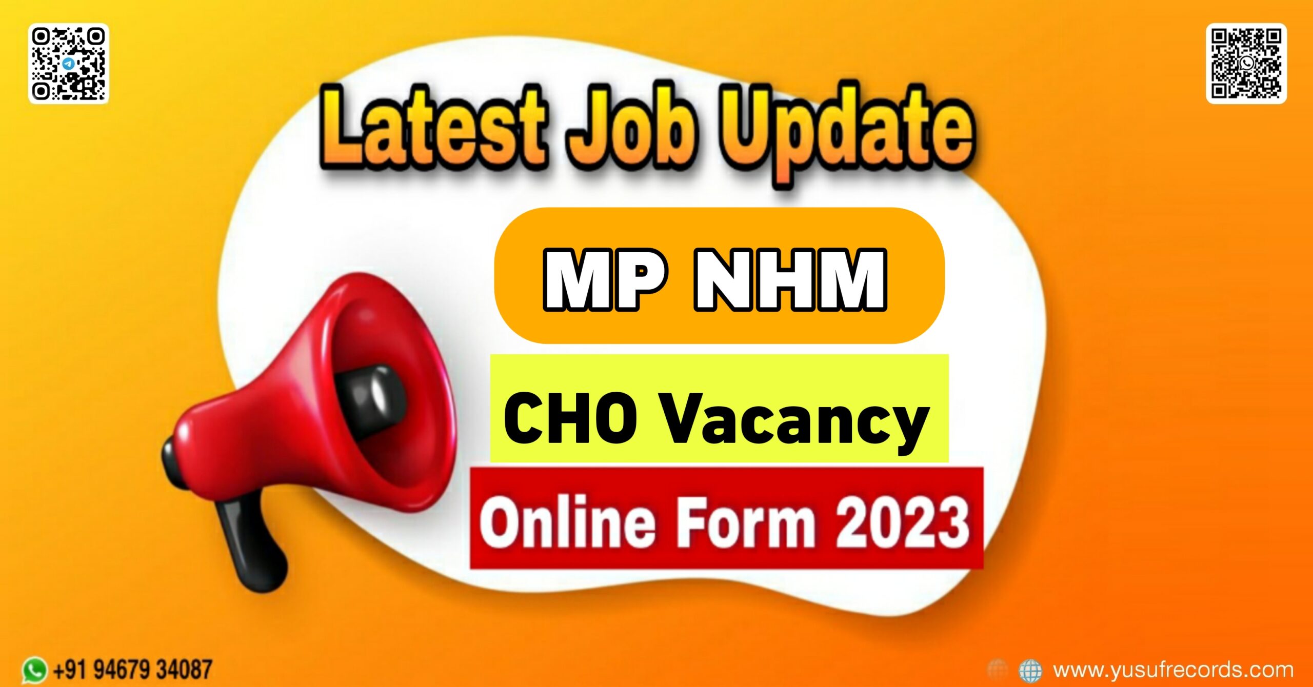 MP NHM CHO Vacancy Online Form 2023 yusufrecords