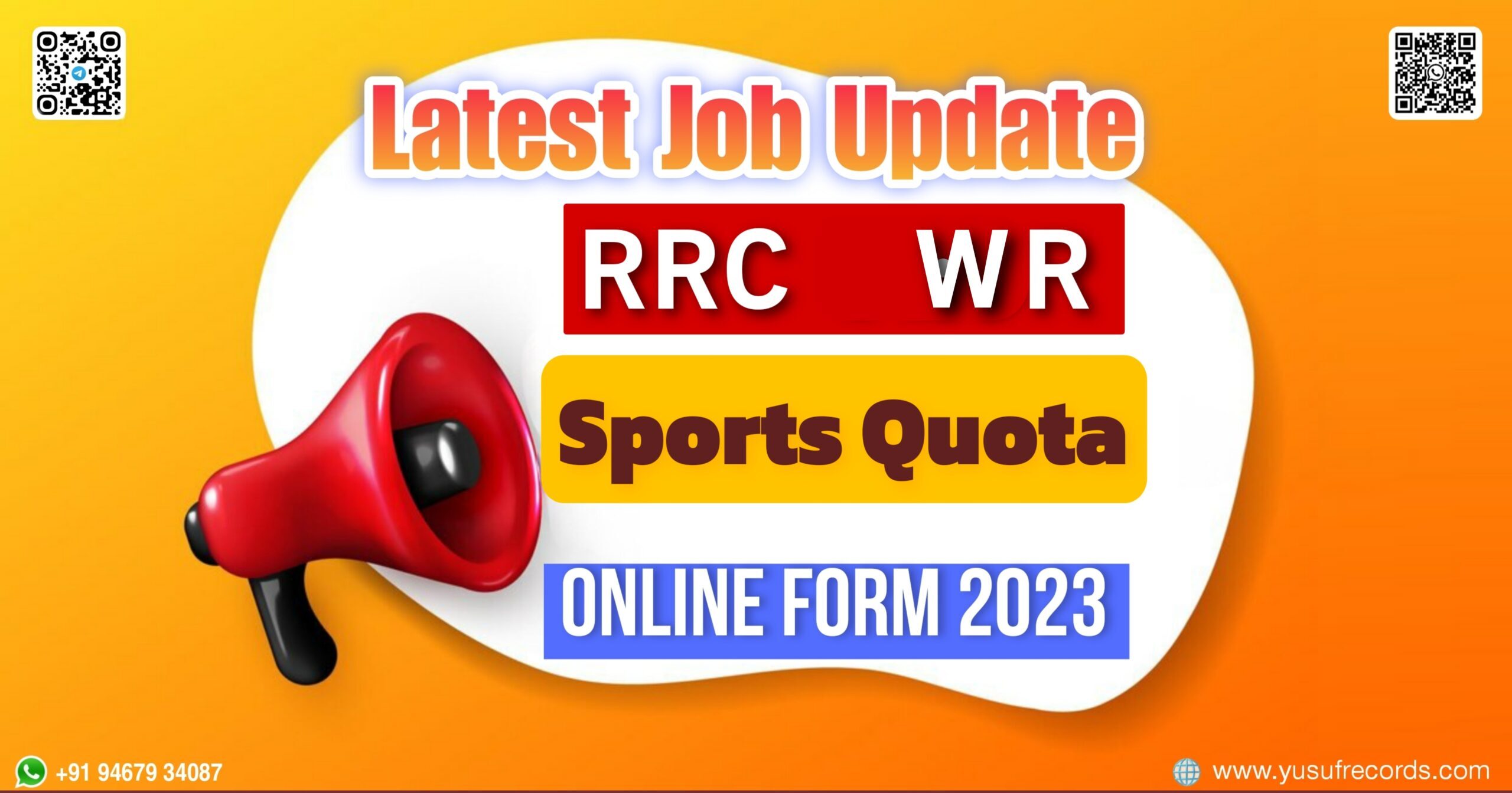 RRC WR Sports Quota Posts Online Form
