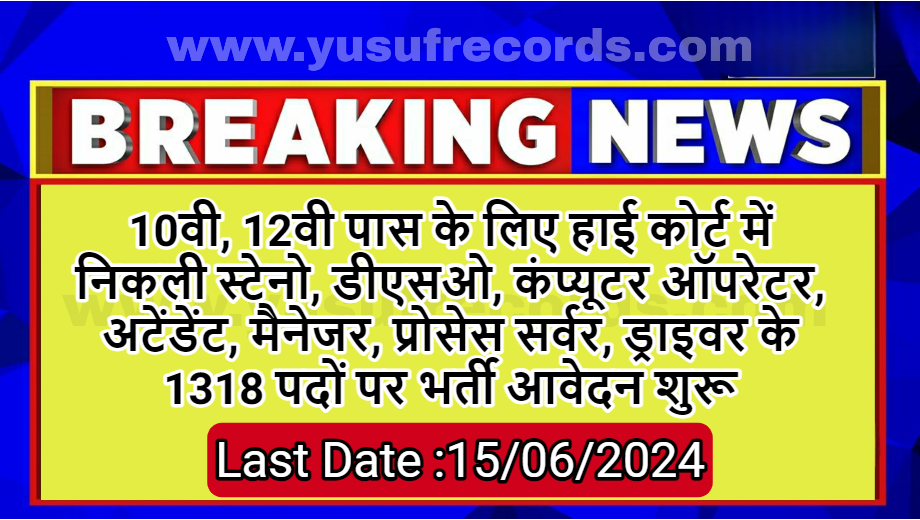 Gujarat HC 1318 Various Posts Online Form