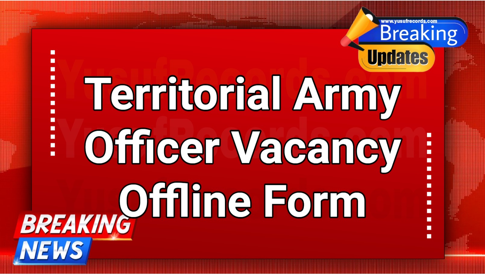 Territorial Army Officer Vacancy Offline Form