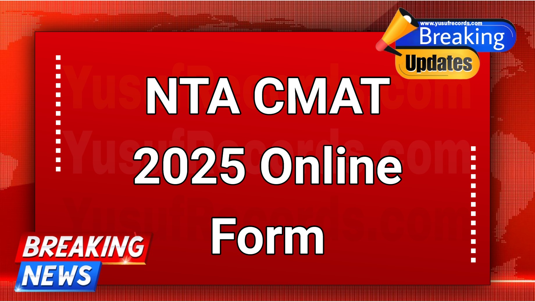 NTA CMAT Exam 2025 Apply Online Form